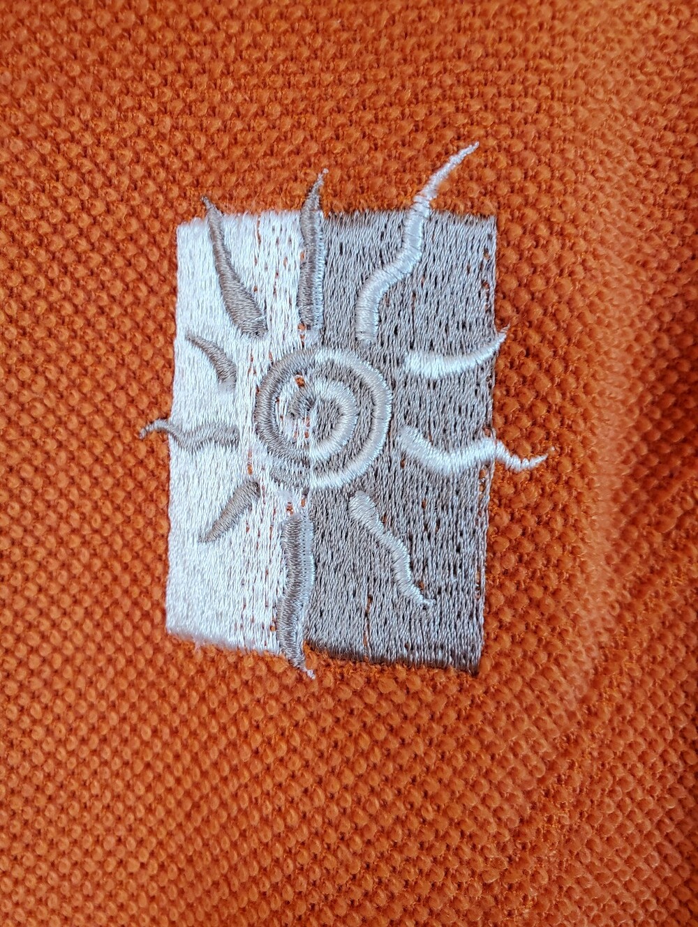 Antero Vintage 1/4 Zip Orange Fleece Pullover Jacket Sun Logo Activewear - Picture 3 of 11